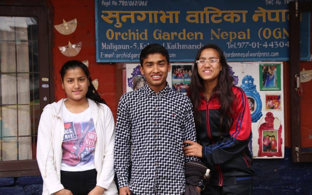 Students Volunteering with Orchid Garden Nepal