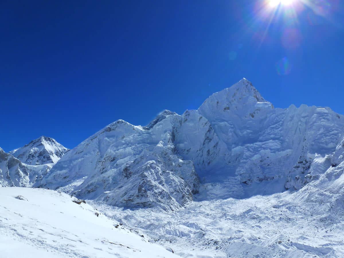 Himalayan Children's Charities Scenes of Nepal Sun on Snowy Mountain